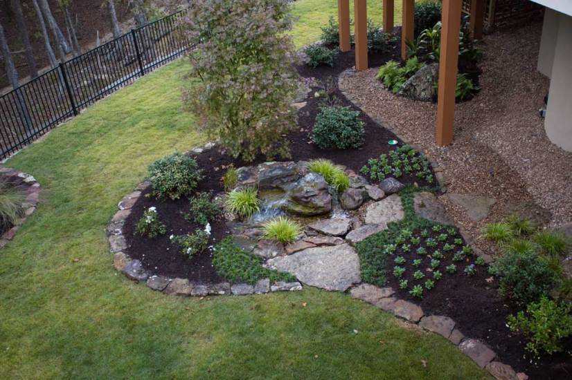 Aerial View of Water Feature Bed