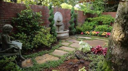 Fountain in Courtyard Garden